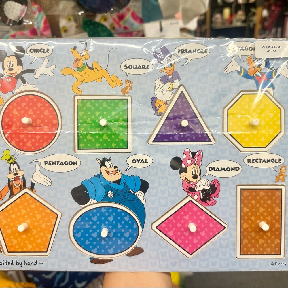 Melissa & Doug Disney Shape Puzzle with Red, Yellow, Blue, and More
